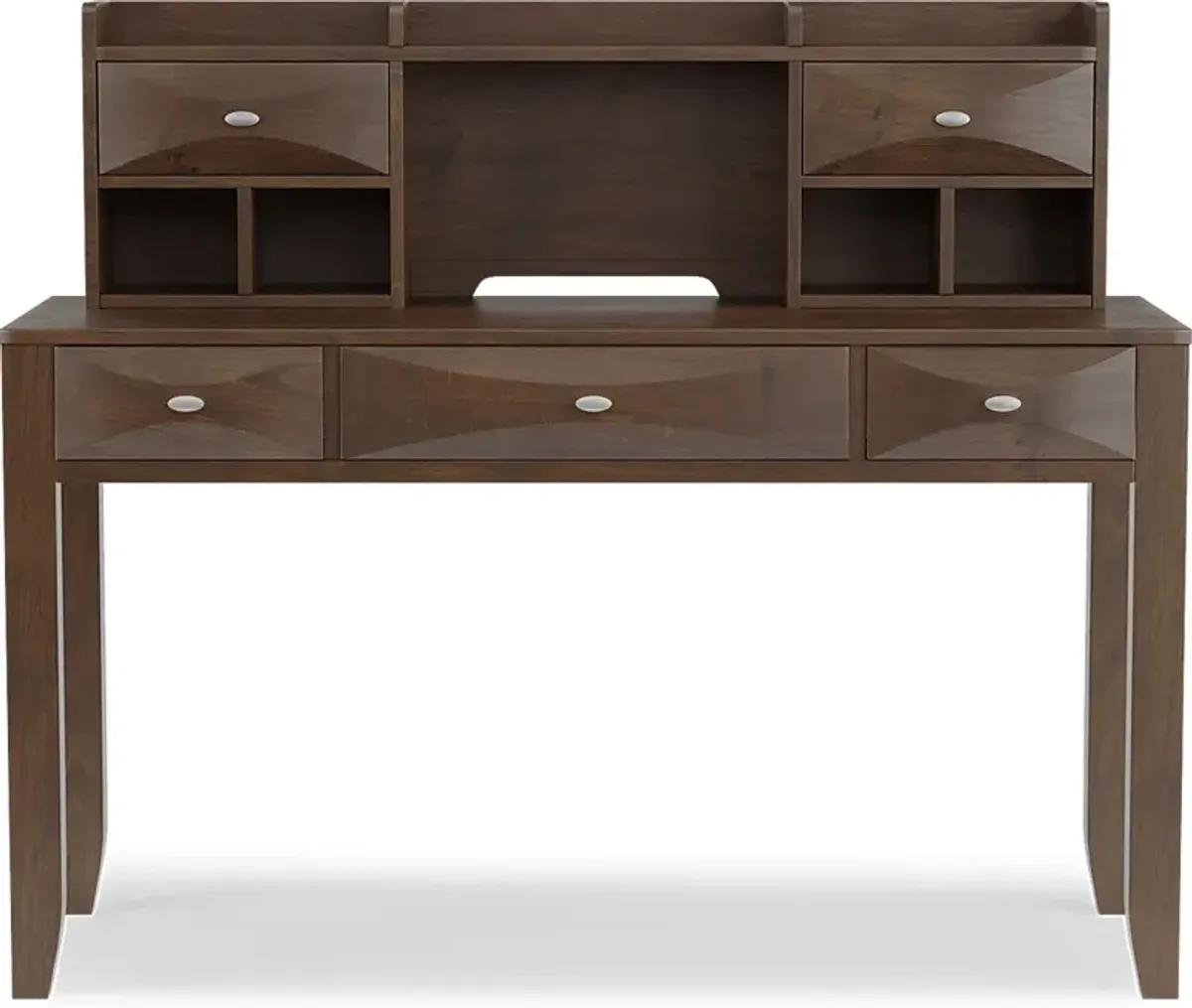 Kids Ivy League 2.0 Walnut Desk and Hutch