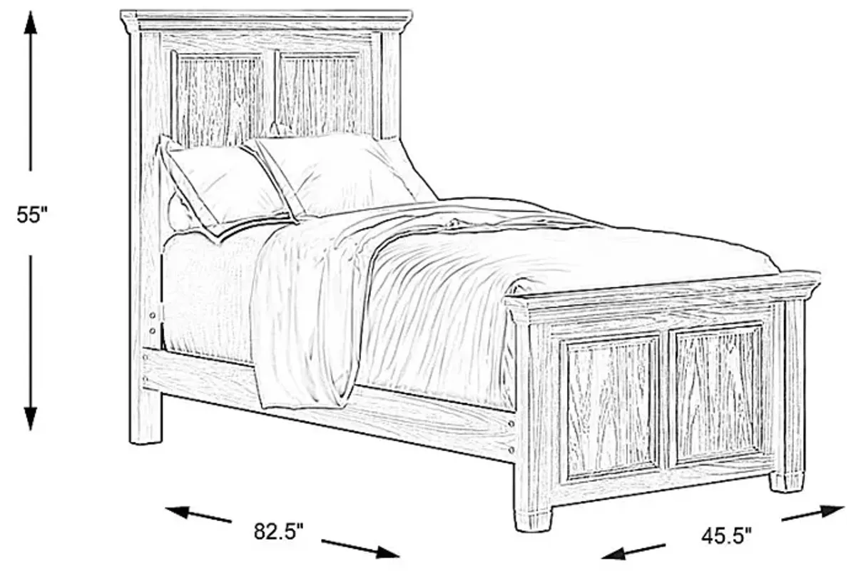 Kids Canyon Lake Java 3 Pc Twin Panel Bed