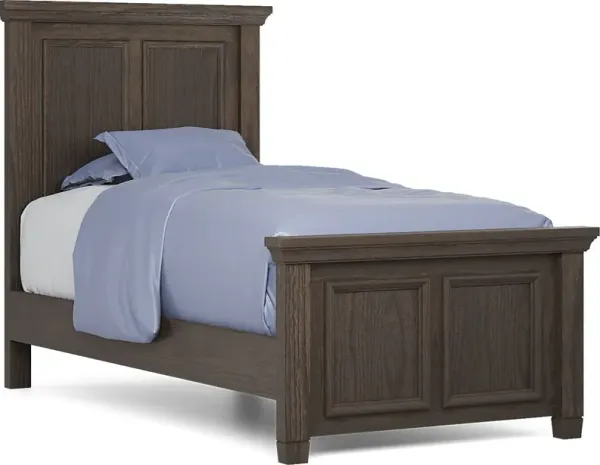 Kids Canyon Lake Java Twin Panel Bed
