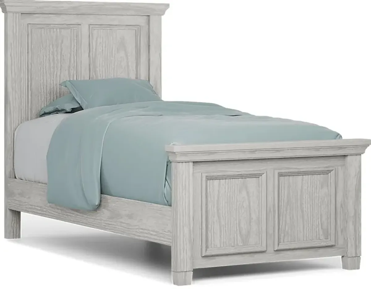 Kids Canyon Lake Ash Gray Twin Panel Bed