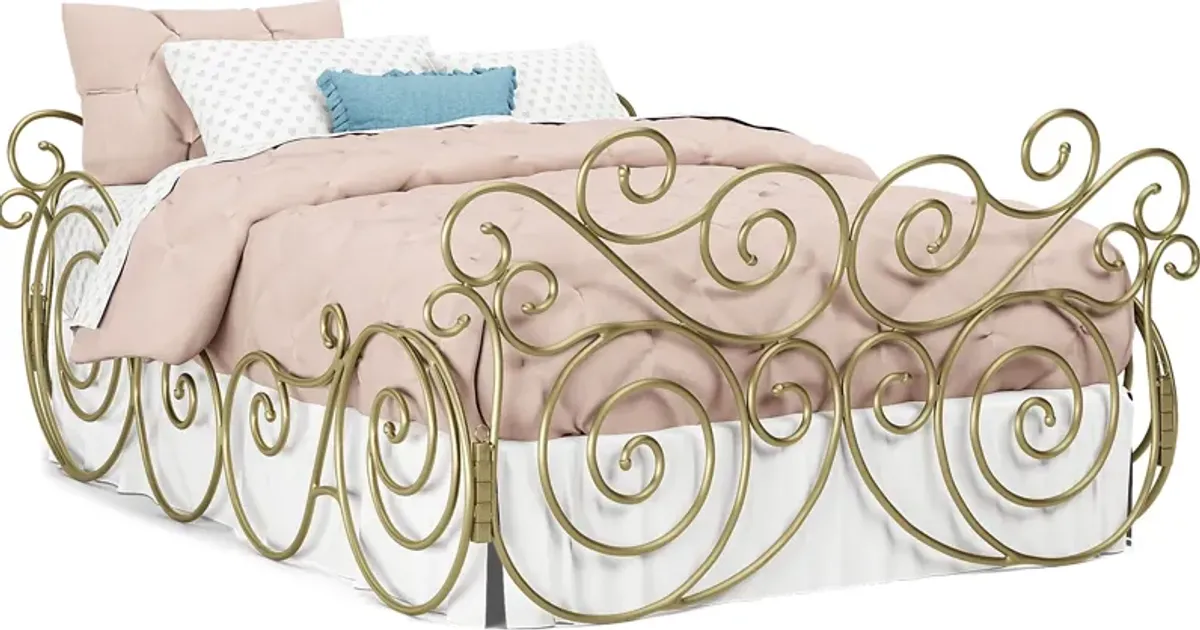 Disney Princess Fairytale Royal Gold 3 Pc Full Carriage Bed