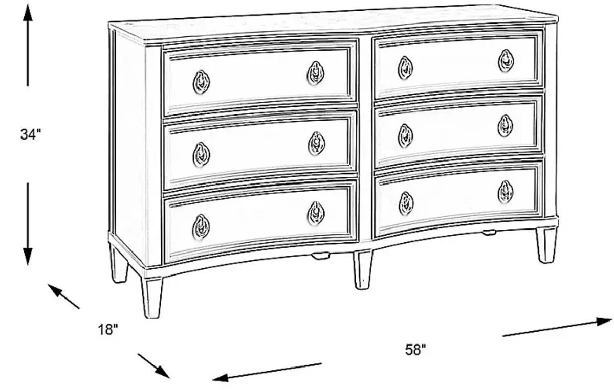 Kids Jaclyn Place Ivory Dresser