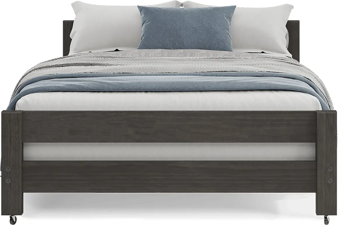 Kids Creekside 2.0 Charcoal Full Caster Bed