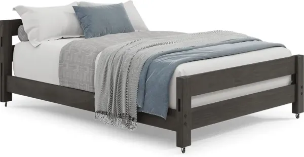 Kids Creekside 2.0 Charcoal Full Caster Bed