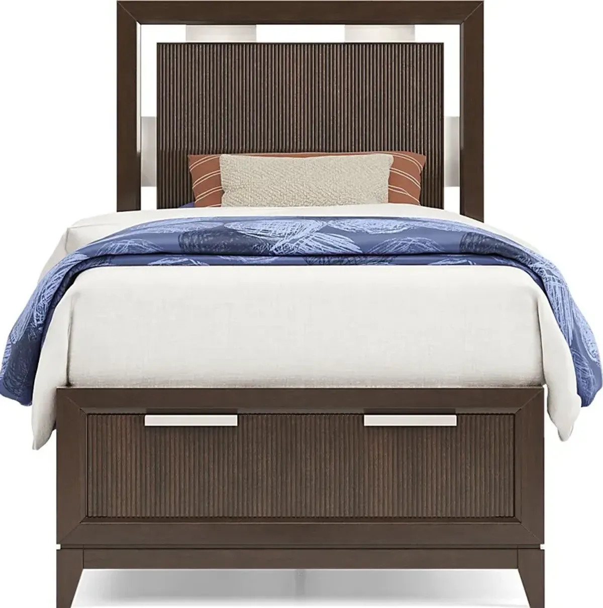 Kids Bellante Jr. 3 Pc Walnut Twin Storage Bed