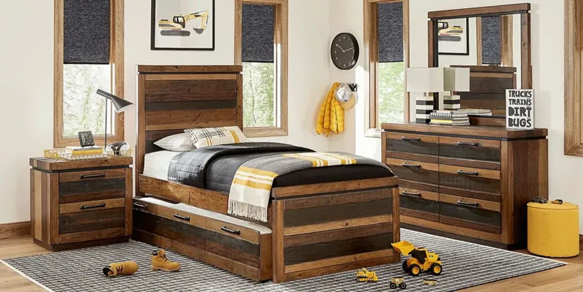 Kids Westover Hills Jr. Brown 3 Pc Twin Panel Bed