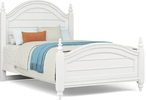 Kids San Simeon White Full Poster Bed