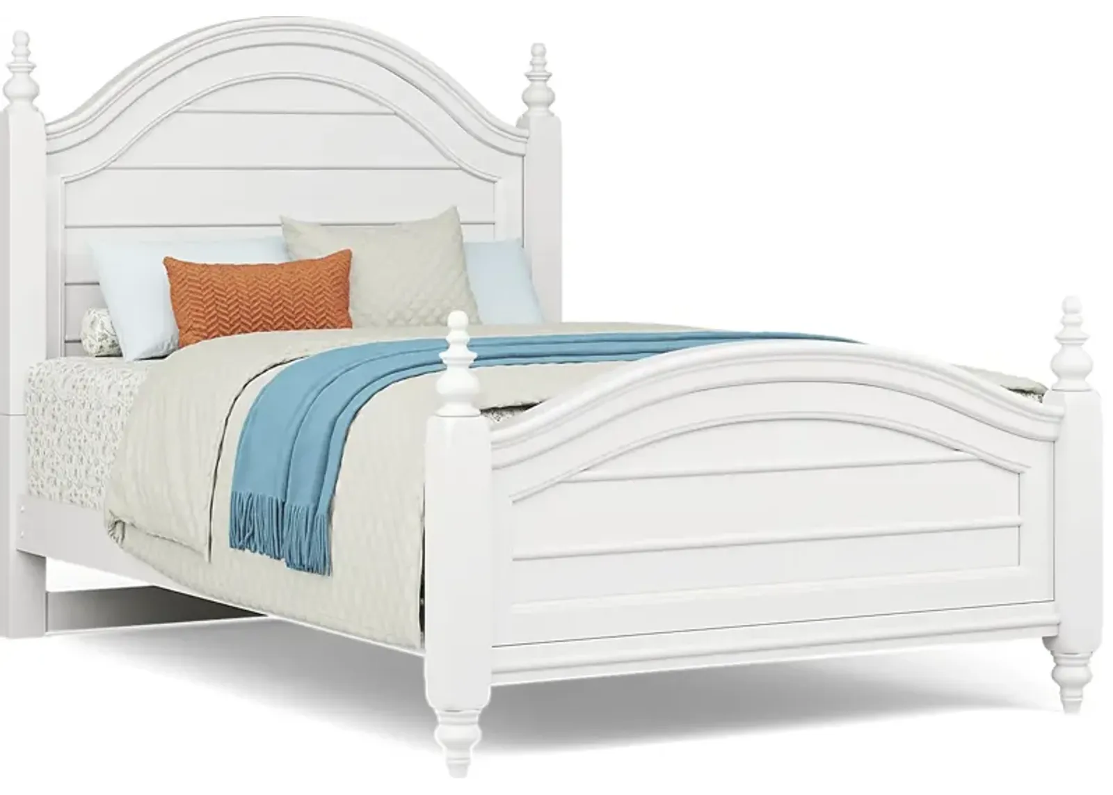 Kids San Simeon White 3 Pc Full Poster Bed