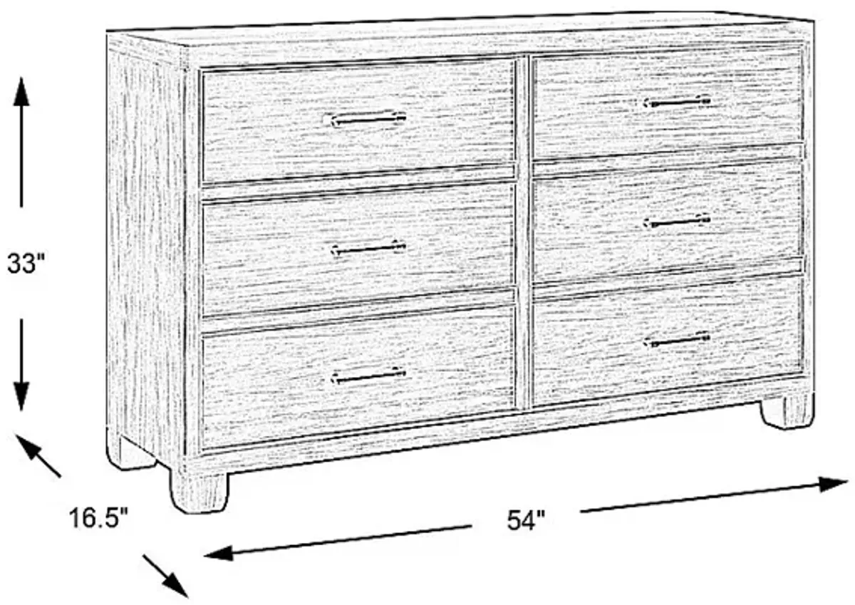 Kids Holden's Ridge Charcoal Dresser