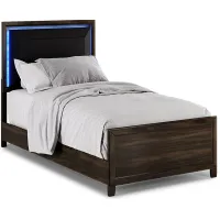 Kids Holden's Ridge Charcoal 3 Pc Twin Upholstered Bed