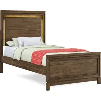 Kids Gallery Zone Saddle 3 Pc Twin Lighted Panel Bed