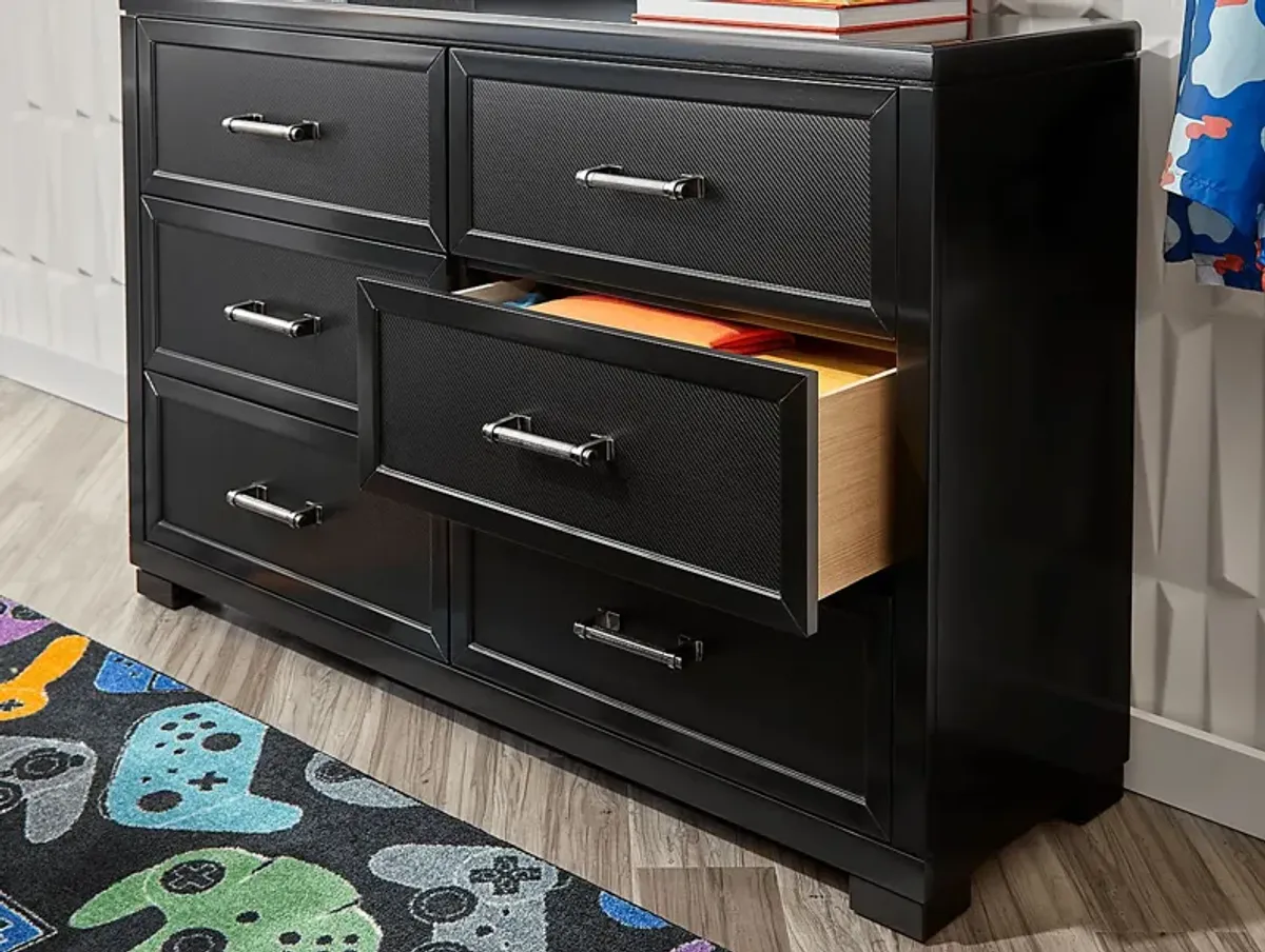 Kids Carbon Optix Black Dresser