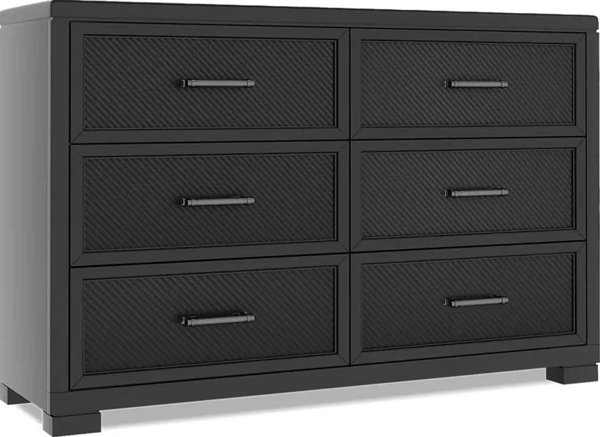 Kids Carbon Optix Black Dresser