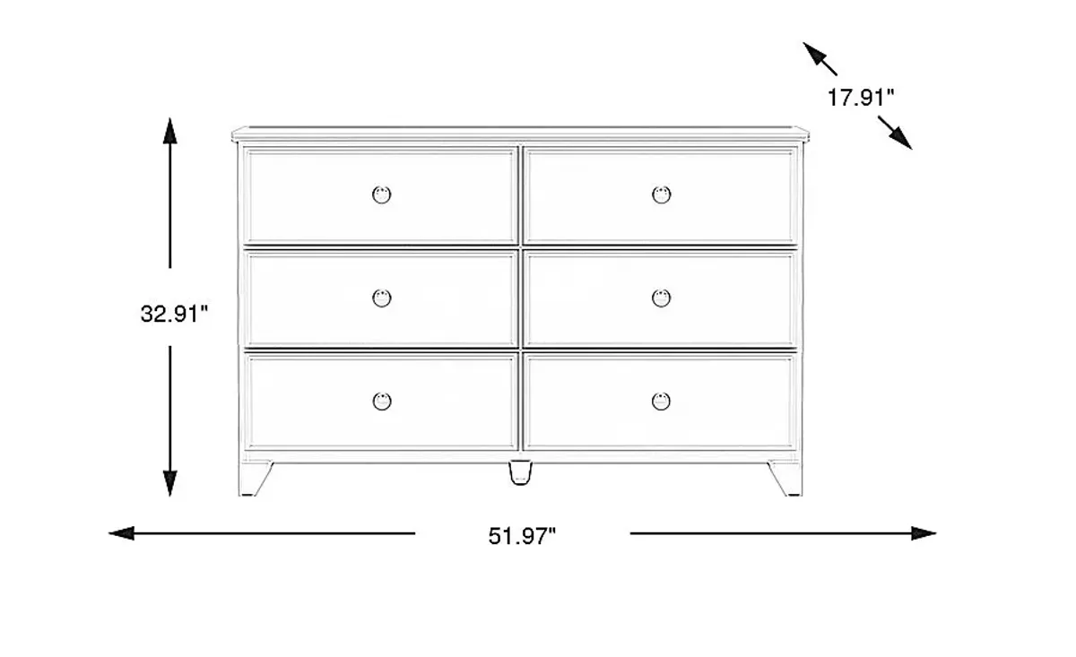 Kids Preston Place White Dresser