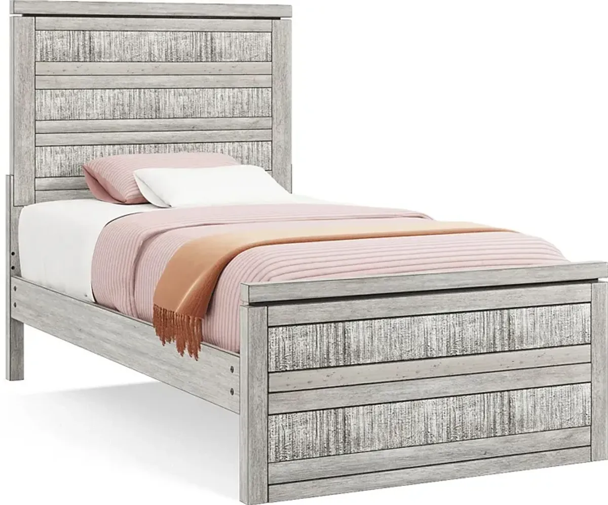 Kids Westover Hills Jr. Gray 3 Pc Twin Panel Bed