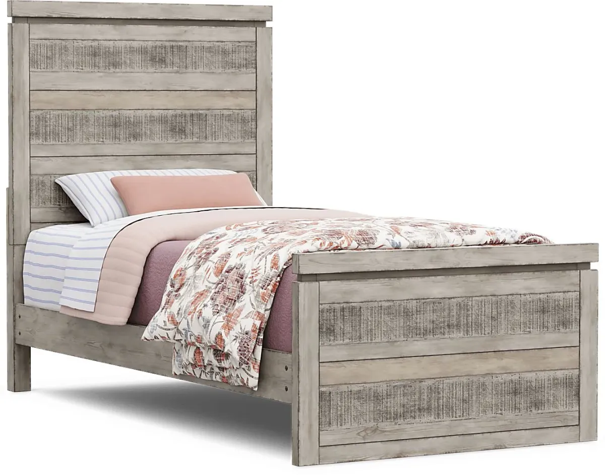 Kids Westover Hills Jr. Gray Twin Panel Bed