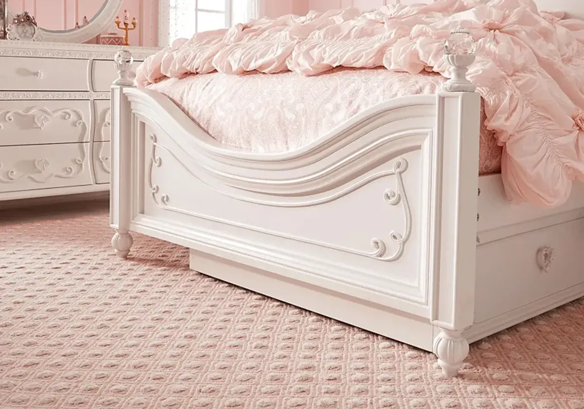 Disney Princess Dreamer White 3 Pc Twin Panel Bed