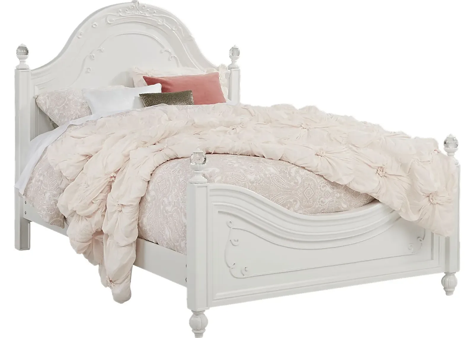 Disney Princess Dreamer White 3 Pc Twin Panel Bed