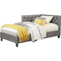 Kids Lucie Gray 3 Pc Twin Corner Bed