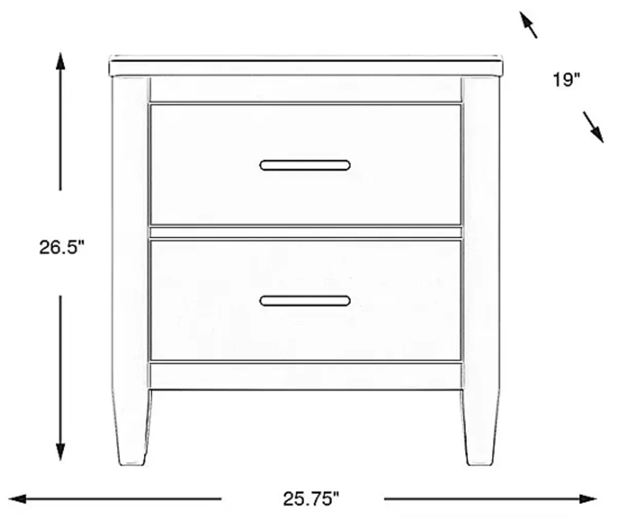 Kids Modern Colors Iron Ore Nightstand