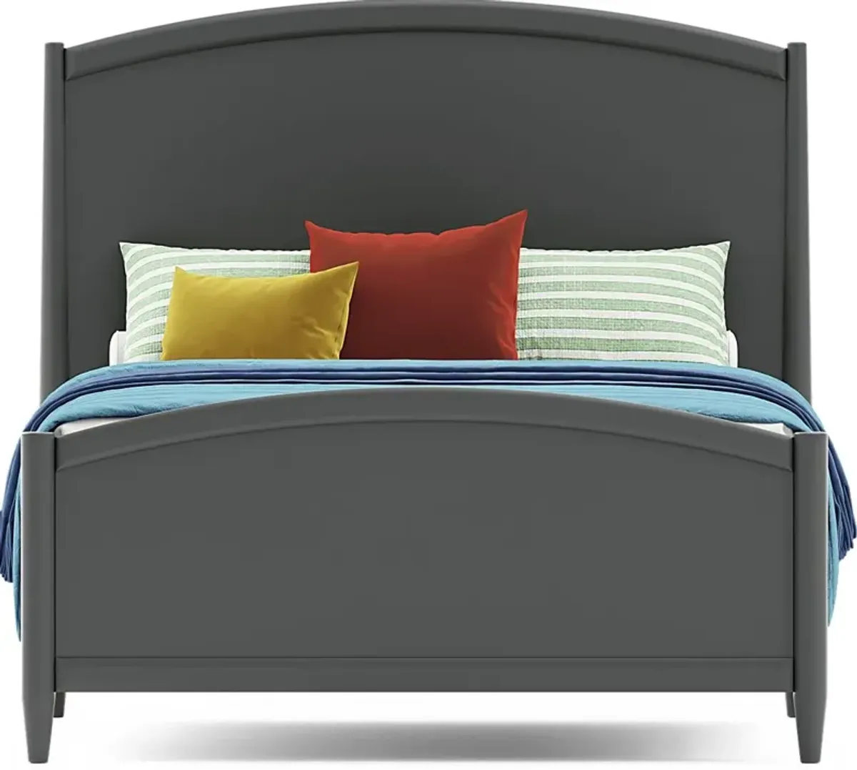 Kids Modern Colors Iron Ore 3 Pc Full Panel Bed