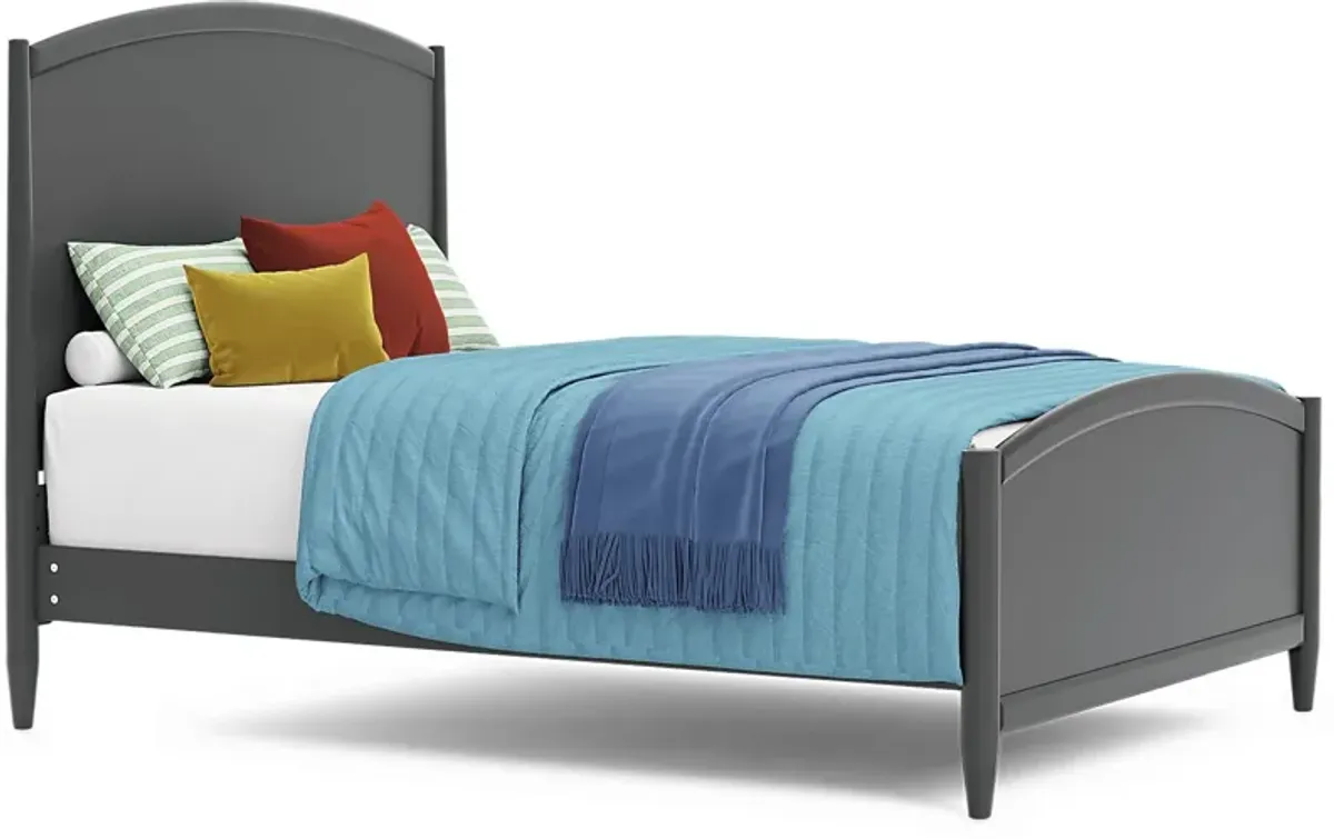 Kids Modern Colors Iron Ore 3 Pc Full Panel Bed