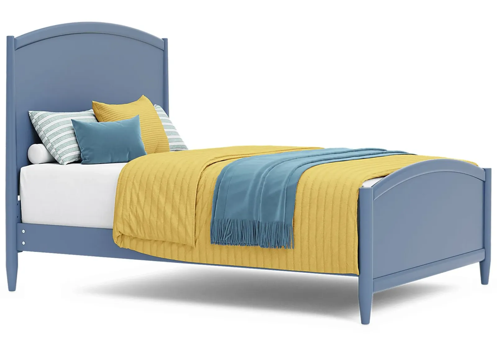 Kids Modern Colors Slate Blue 3 Pc Full Panel Bed