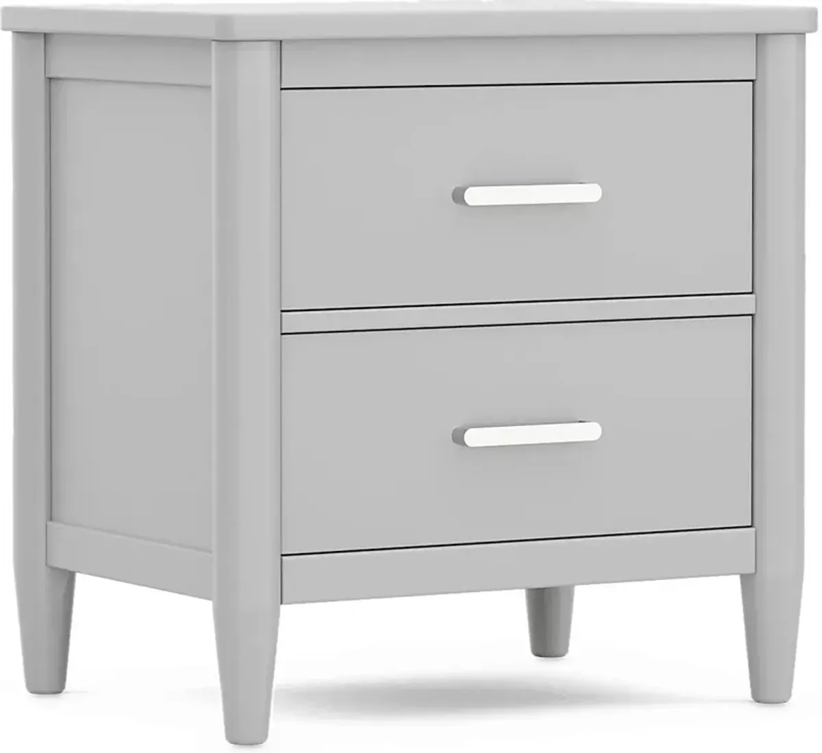 Kids Modern Colors Light Gray Nightstand