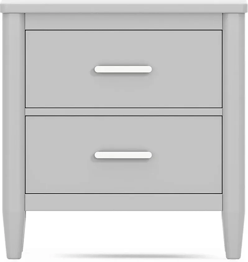 Kids Modern Colors Light Gray Nightstand