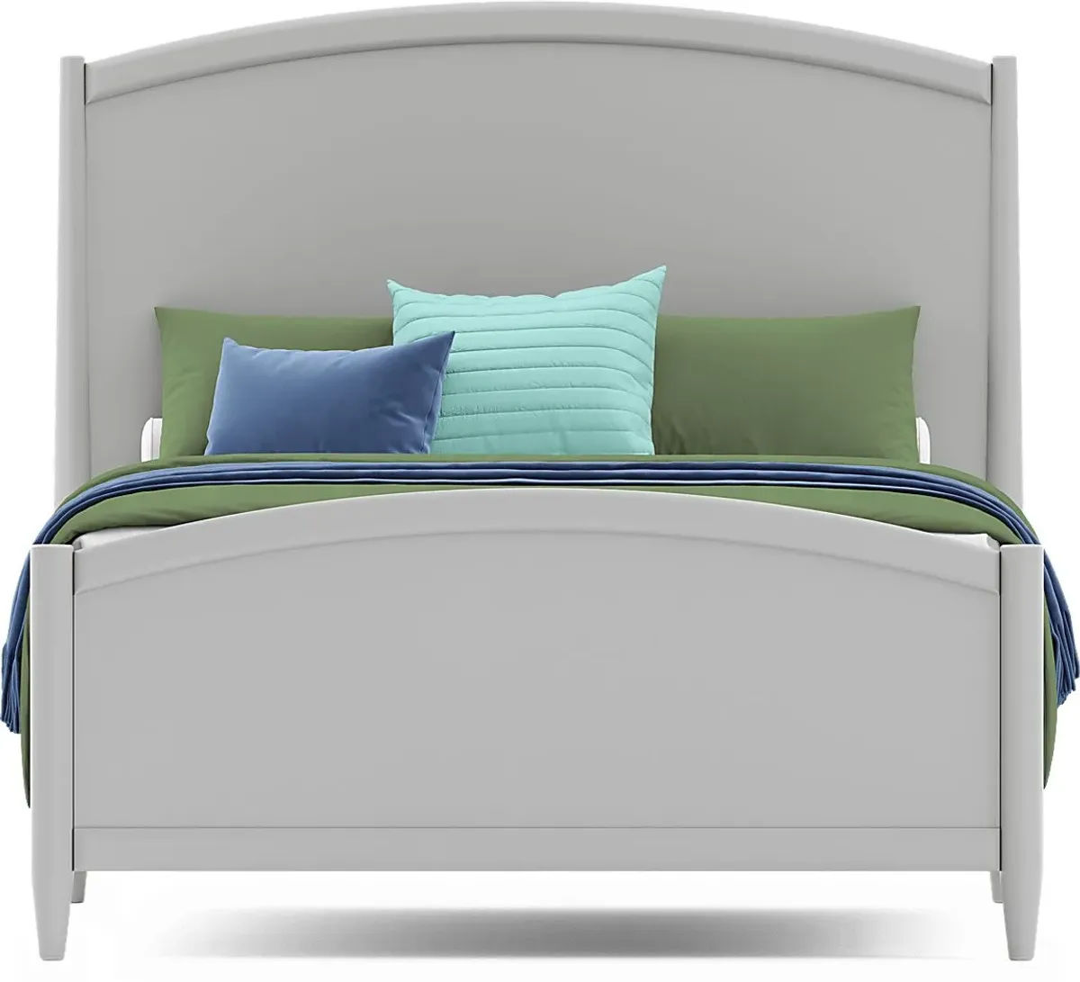 Kids Modern Colors Light Gray Full Panel Bed