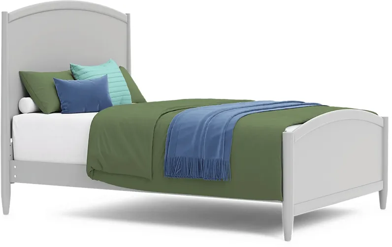 Kids Modern Colors Light Gray 3 Pc Full Panel Bed