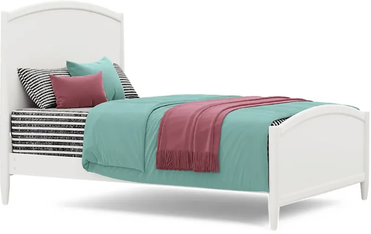 Kids Modern Colors White 3 Pc Full Panel Bed