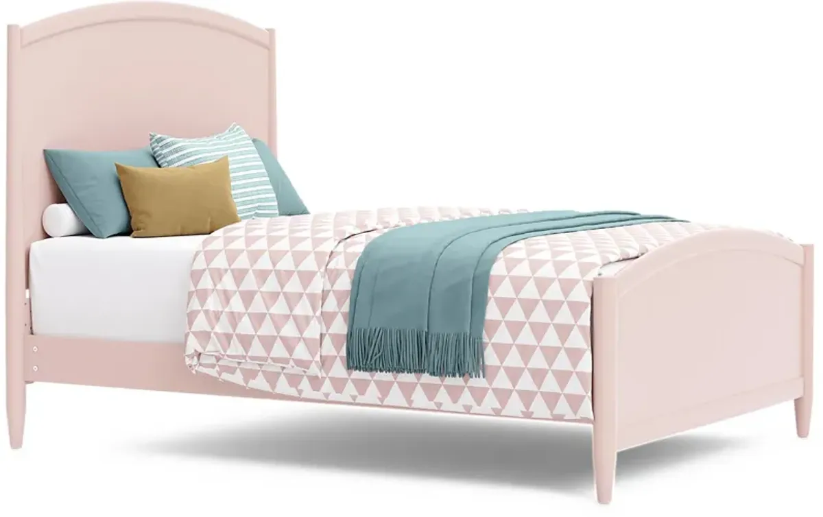 Kids Modern Colors Pink Full Panel Bed