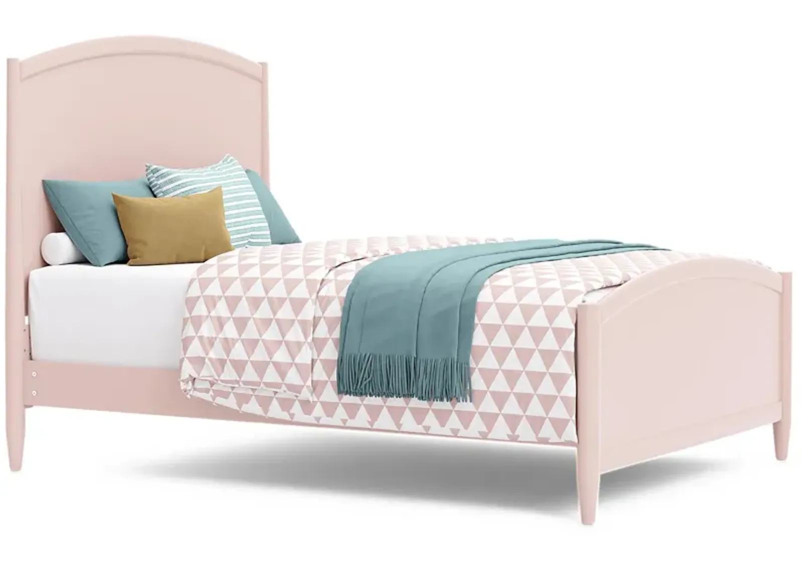 Kids Modern Colors Pink 3 Pc Full Panel Bed