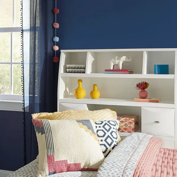 Kids Ivy League 2.0 White Twin Bookcase Bed