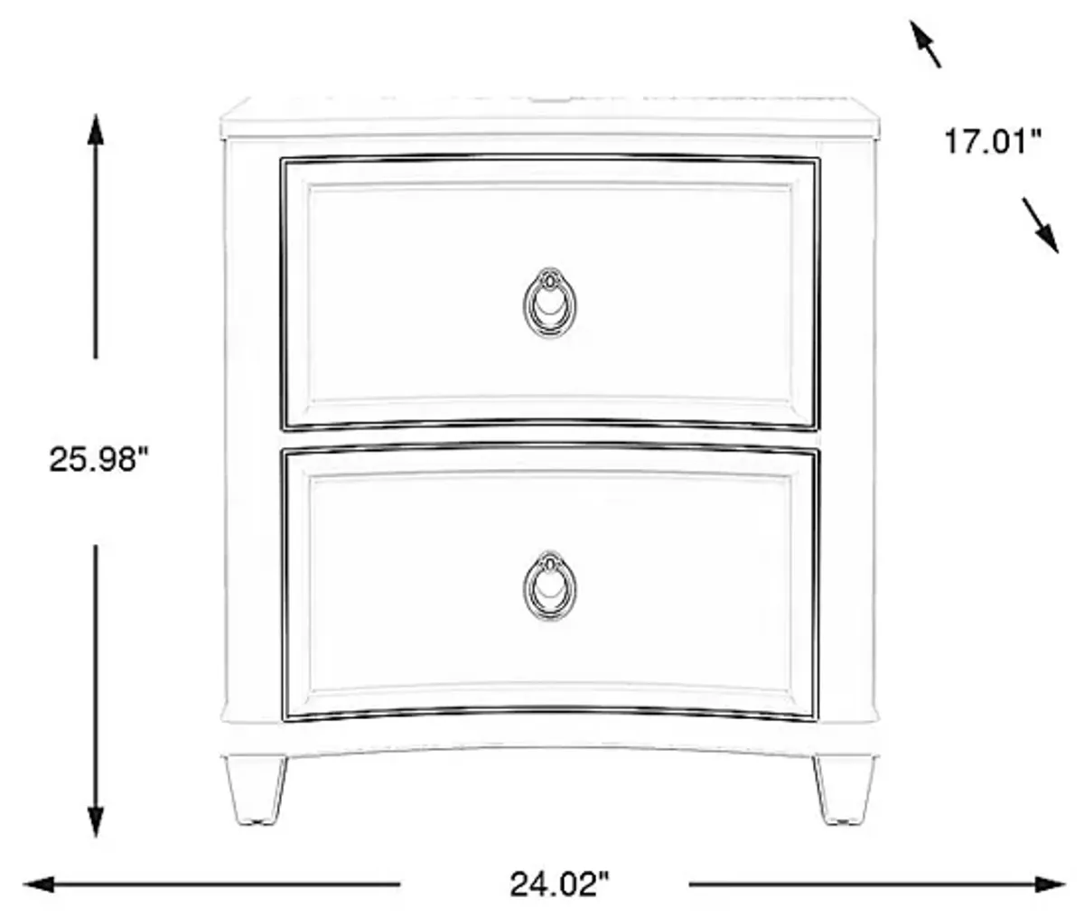 Kids Jaclyn Lane White Nightstand