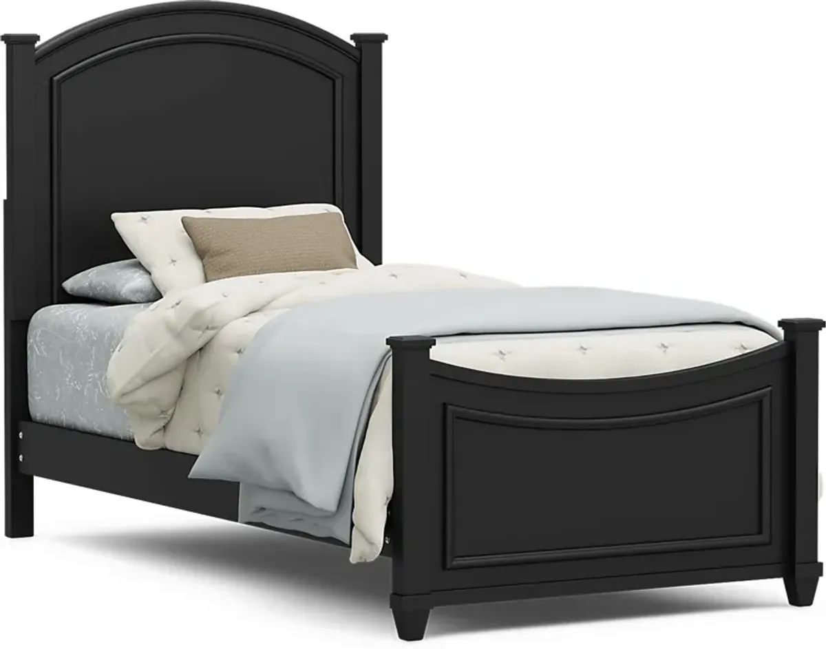 Kids Jaclyn Lane Black 5 Pc Twin Panel Bedroom