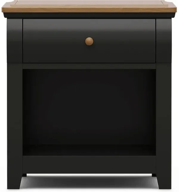 Kids Sugar Hollow Black Nightstand