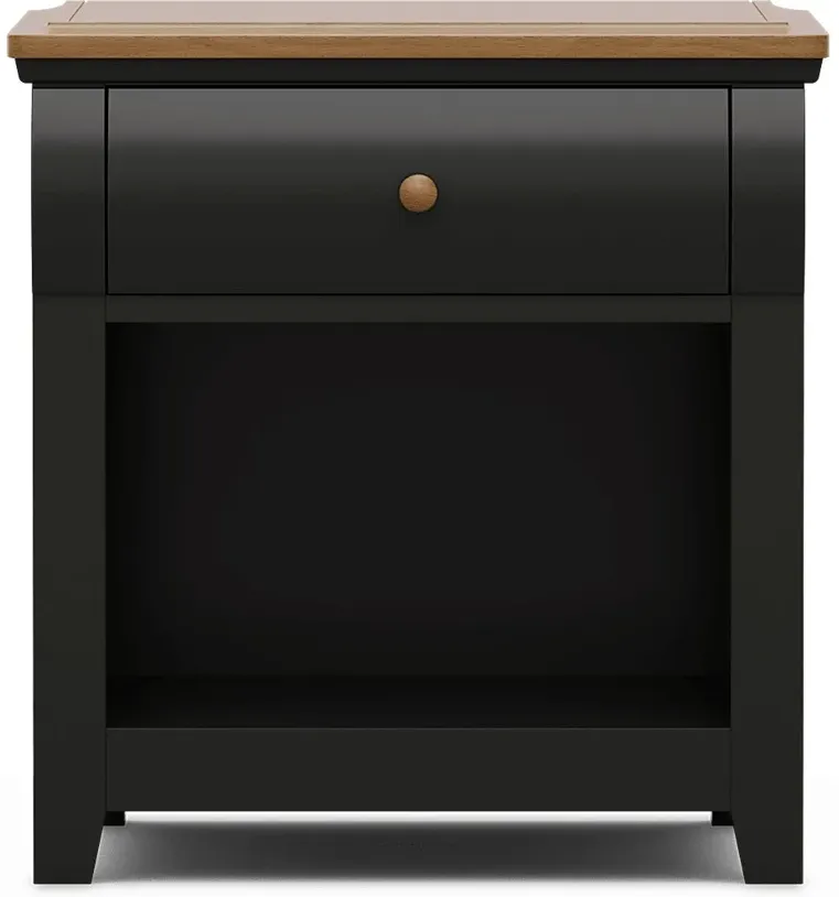 Kids Sugar Hollow Black Nightstand