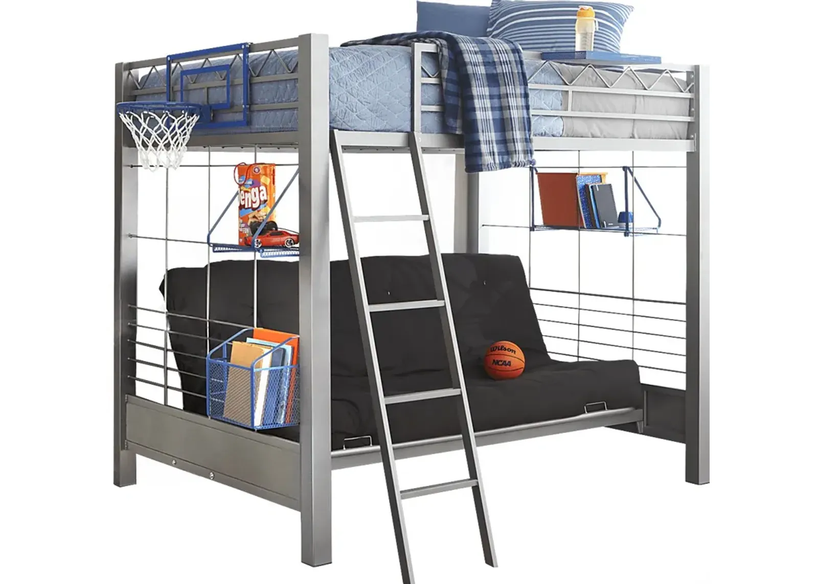 Build-A-Bunk Gray Full/Futon Loft Bed