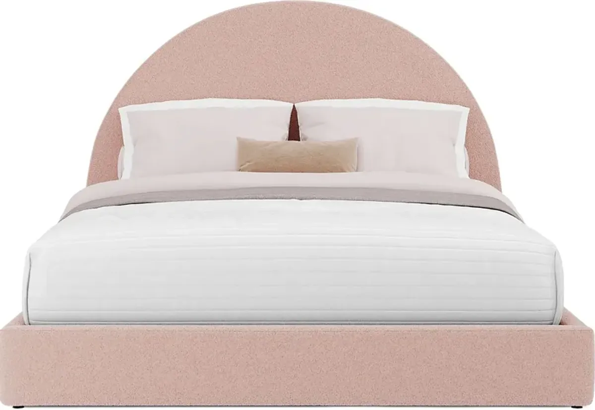 Kids Moonstone Pink 3 Pc Queen Upholstered Bed