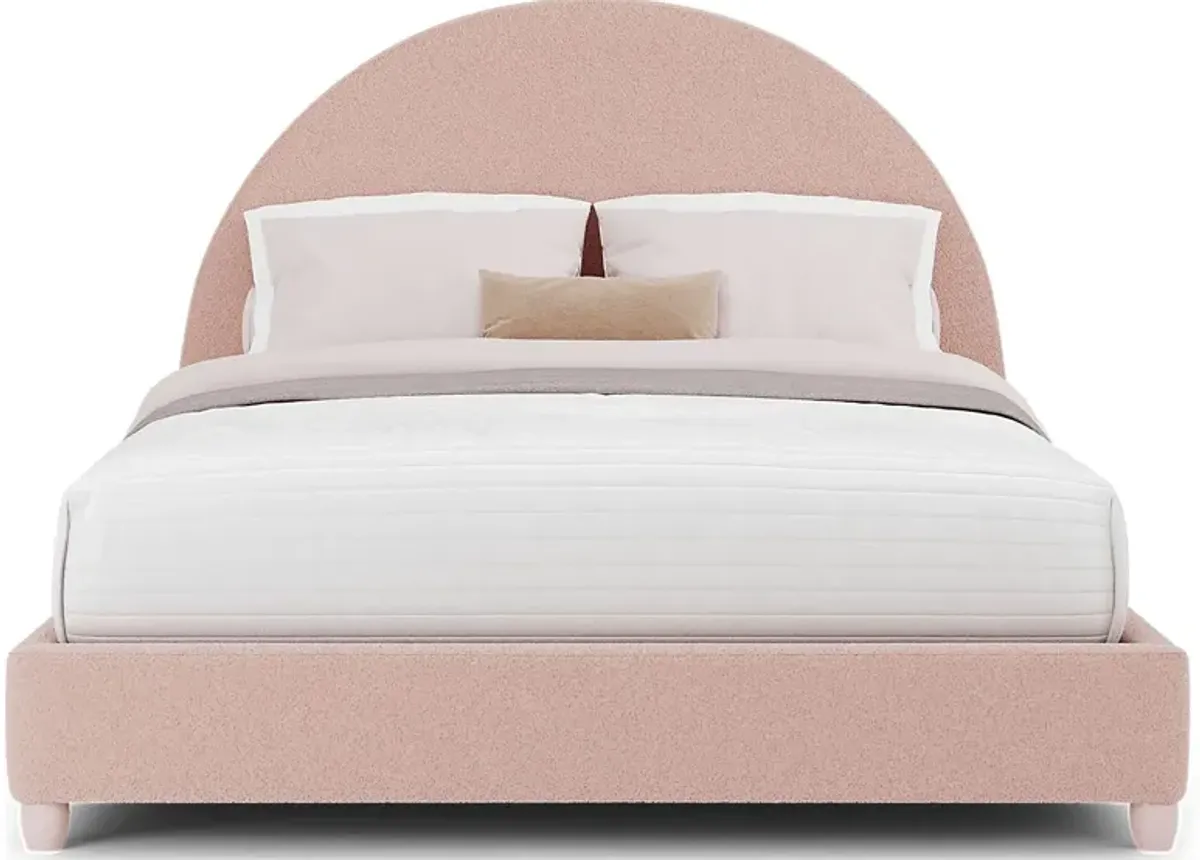 Kids Moonstone Pink 3 Pc Queen Upholstered Bed