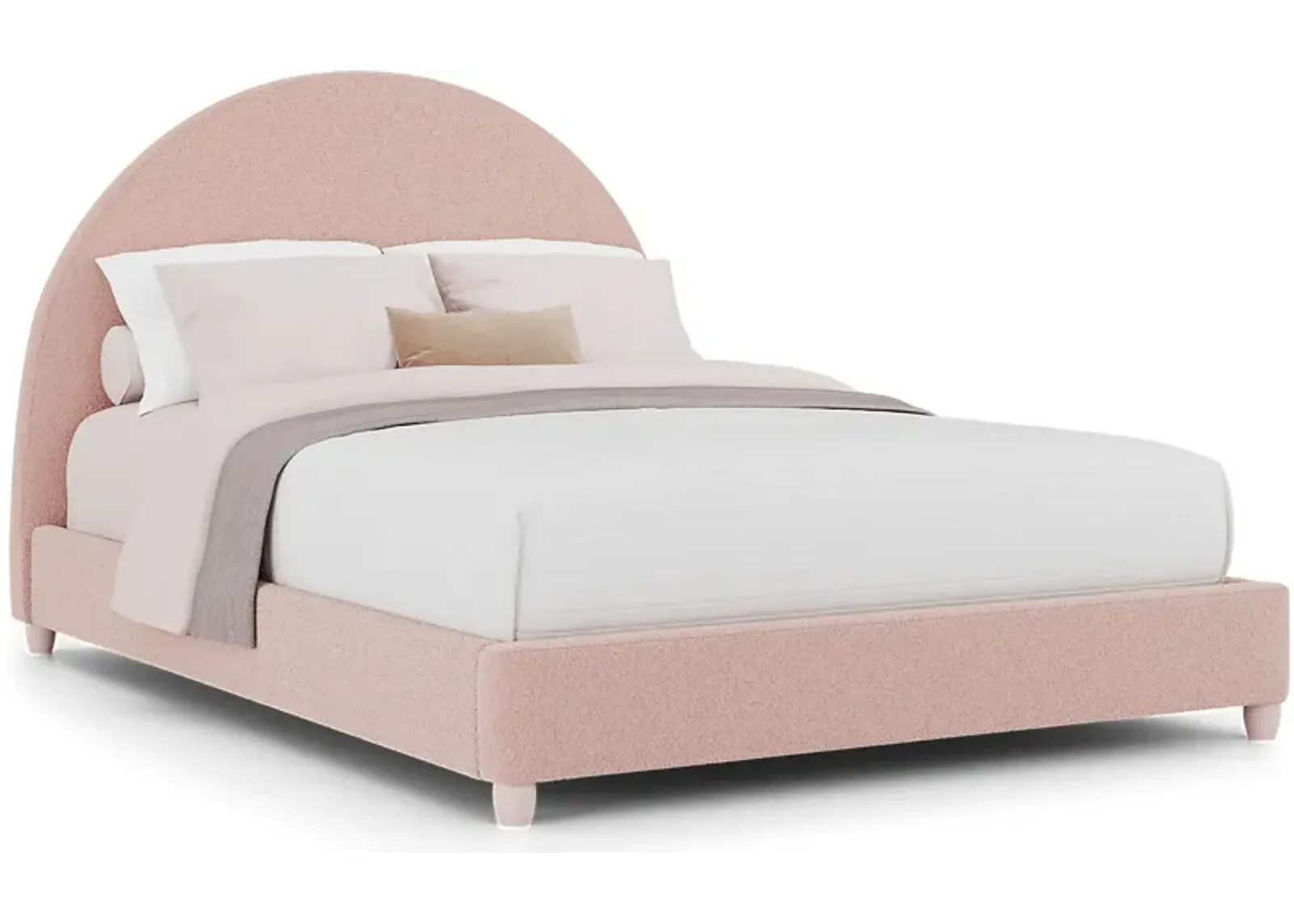 Kids Moonstone Pink 3 Pc Queen Upholstered Bed