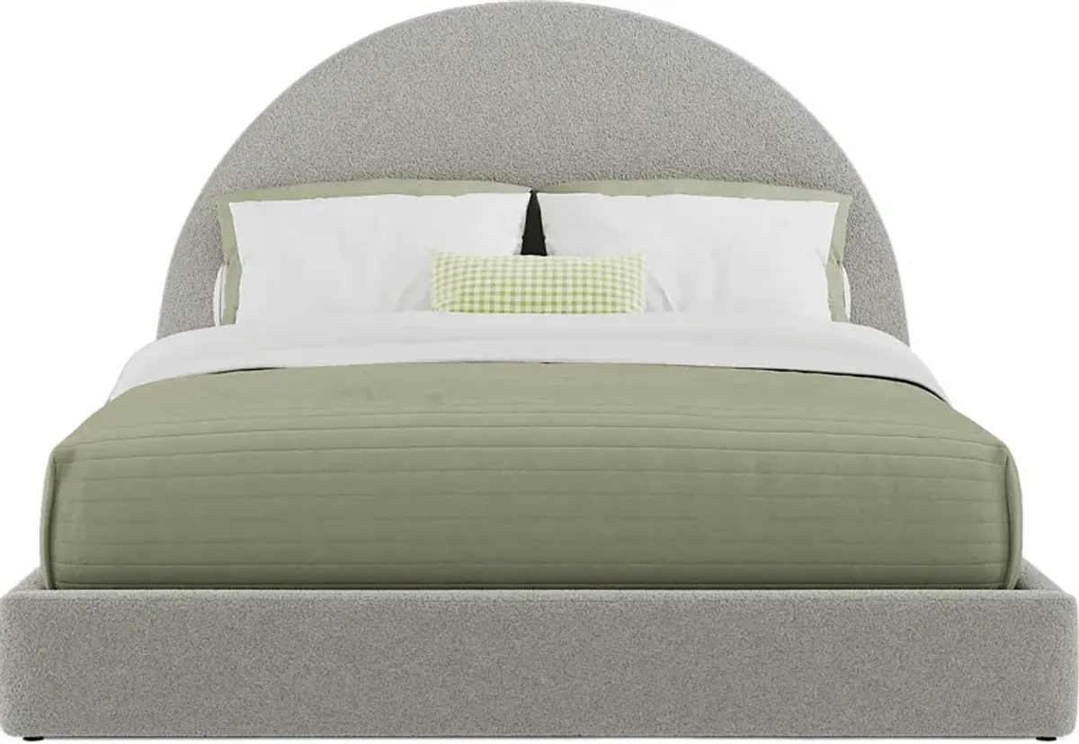 Kids Moonstone Gray 3 Pc Queen Upholstered Bed