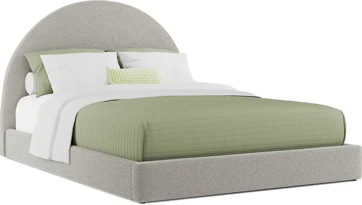 Kids Moonstone Gray 3 Pc Queen Upholstered Bed