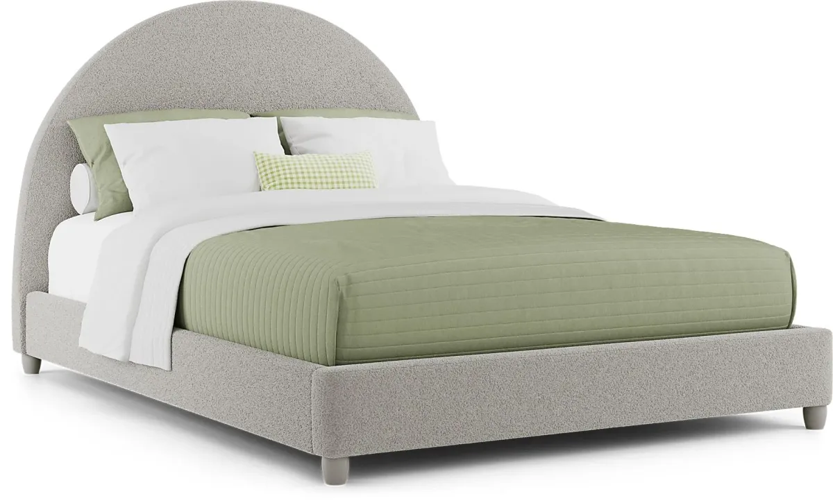 Kids Moonstone Gray Queen Upholstered Bed