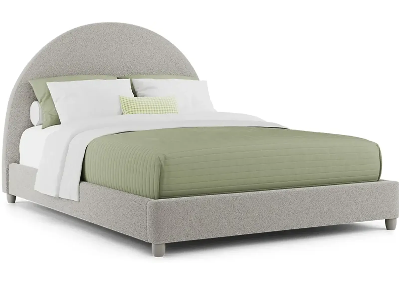 Kids Moonstone Gray 3 Pc Queen Upholstered Bed