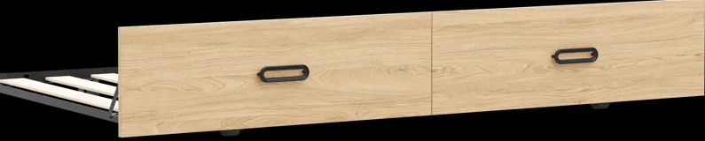 Kids Hidden Hills Light Oak Twin Roll-Out Trundle