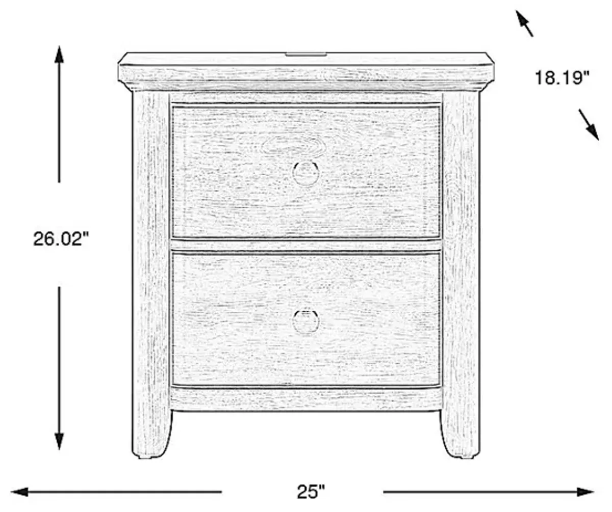 Kids South Bend Brown Cherry Nightstand