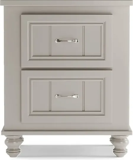 Kids Cottage Colors Gray Nightstand
